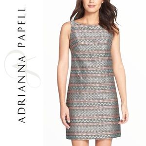 ADRIANNA PAPELL - JACQUARD PRINT DRESS